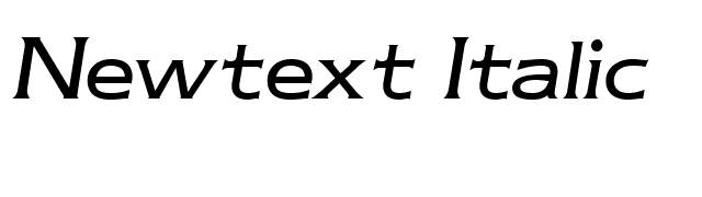 Newtext Italic font preview
