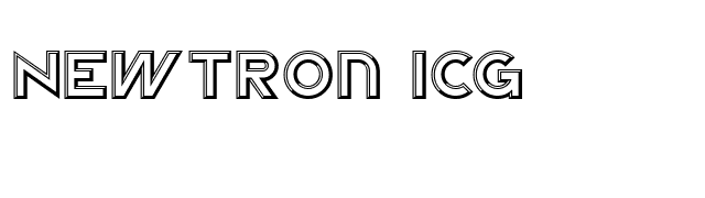 Newtron ICG font preview