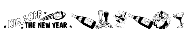 NewYearBats font preview