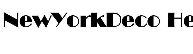 NewYorkDeco Heavy font preview
