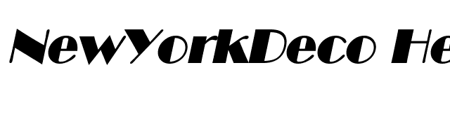 NewYorkDeco HeavyOblique font preview