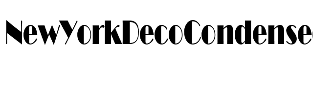 NewYorkDecoCondensed font preview