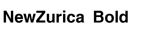 NewZurica Bold font preview
