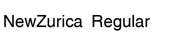 NewZurica Regular font preview