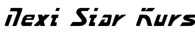 Next Star Kursiv font preview