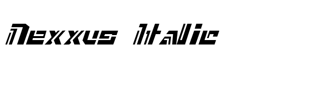 Nexxus Italic font preview