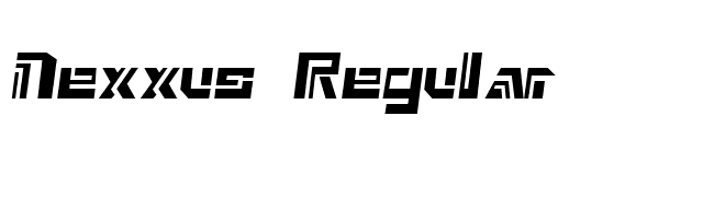 Nexxus Regular font preview