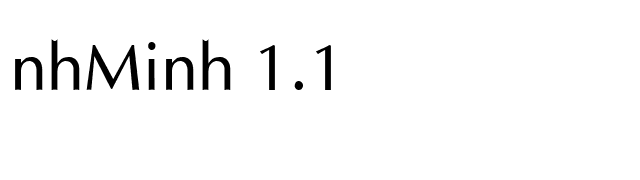 nhMinh 1.1 font preview