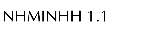 nhMinhH 1.1 font preview