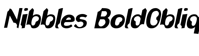 Nibbles BoldOblique font preview
