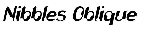 Nibbles Oblique font preview