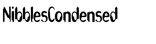 NibblesCondensed font preview