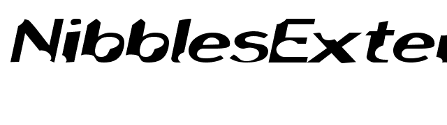 NibblesExtended Oblique font preview