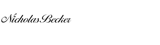 NicholasBecker font preview