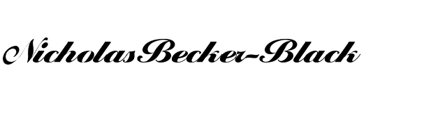 NicholasBecker-Black font preview