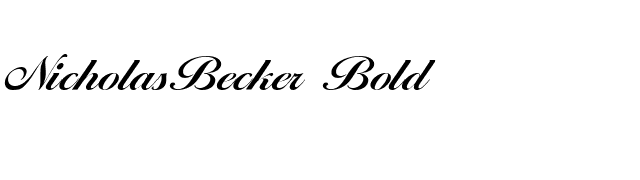 NicholasBecker Bold font preview