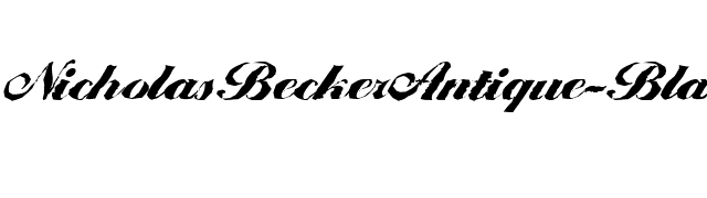 NicholasBeckerAntique-Black-Regular font preview