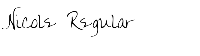 Nicole Regular font preview