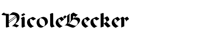 NicoleBecker font preview