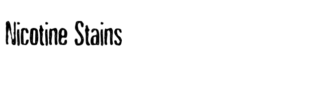 Nicotine Stains font preview