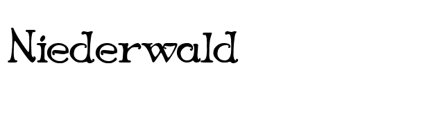 Niederwald font preview