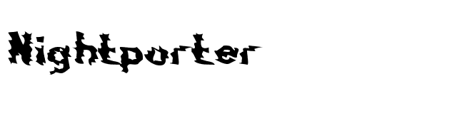 Nightporter font preview