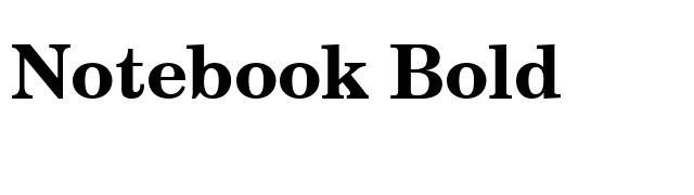 Notebook Bold font preview