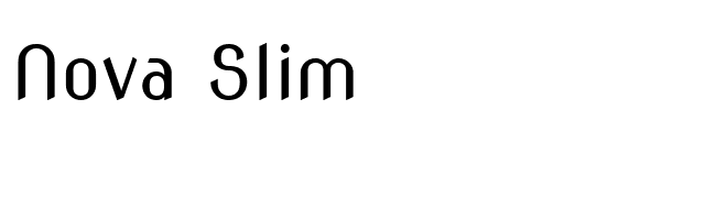 Nova Slim font preview