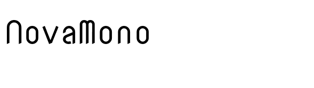 NovaMono font preview