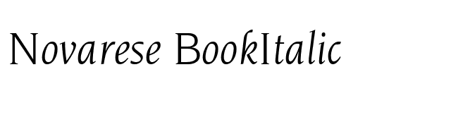 Novarese BookItalic font preview