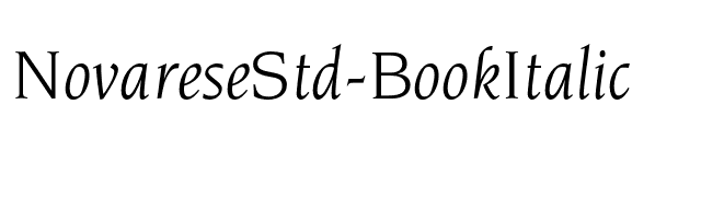 NovareseStd-BookItalic font preview