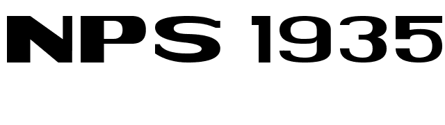 NPS 1935 font preview