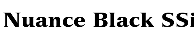 Nuance Black SSi Black font preview