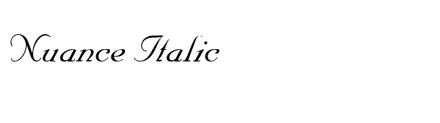 Nuance Italic font preview