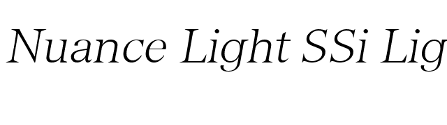 Nuance Light SSi Light Italic font preview
