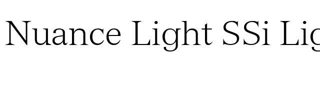 Nuance Light SSi Light font preview