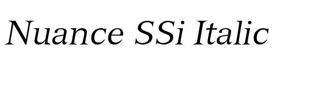 Nuance SSi Italic font preview