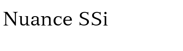 Nuance SSi font preview