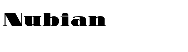 Nubian font preview