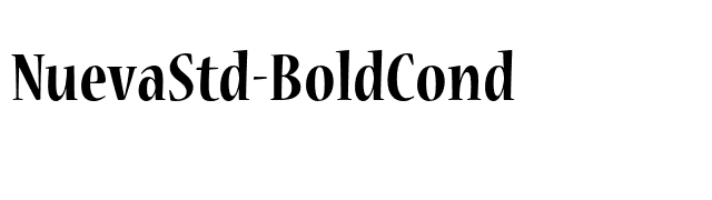 NuevaStd-BoldCond font preview