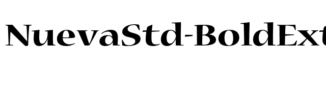 NuevaStd-BoldExtended font preview