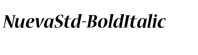 NuevaStd-BoldItalic font preview