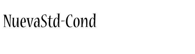 NuevaStd-Cond font preview