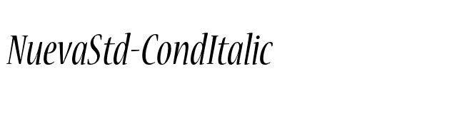 NuevaStd-CondItalic font preview