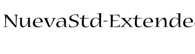 NuevaStd-Extended font preview