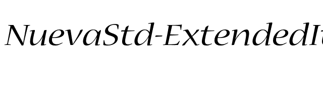 NuevaStd-ExtendedItalic font preview