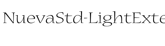 NuevaStd-LightExtended font preview