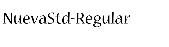 NuevaStd-Regular font preview