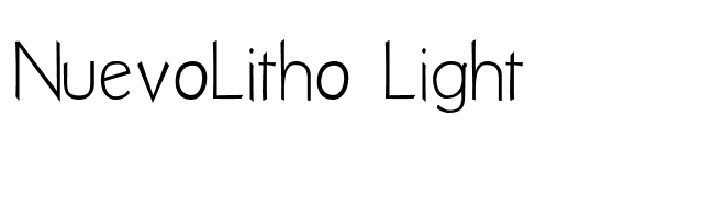 NuevoLitho Light font preview