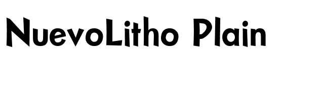 NuevoLitho Plain font preview